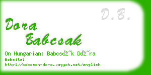 dora babcsak business card